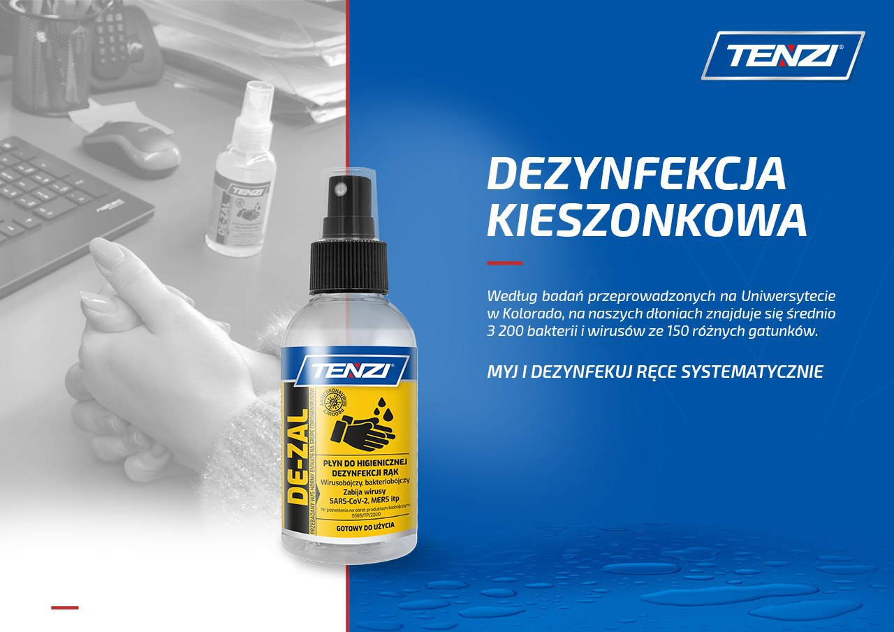 Płyn TENZI DE-ZAL do higienicznej dezynfekcji rąk 0,1l. (SP-22/0001), hp 3030180