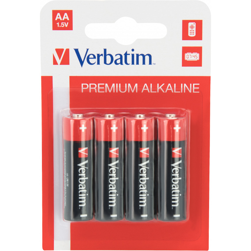 Bateria VERBATIM Premium Alkaline AA/LR6 1,5V alkaliczna blister (4szt) (49921), ba 0358284