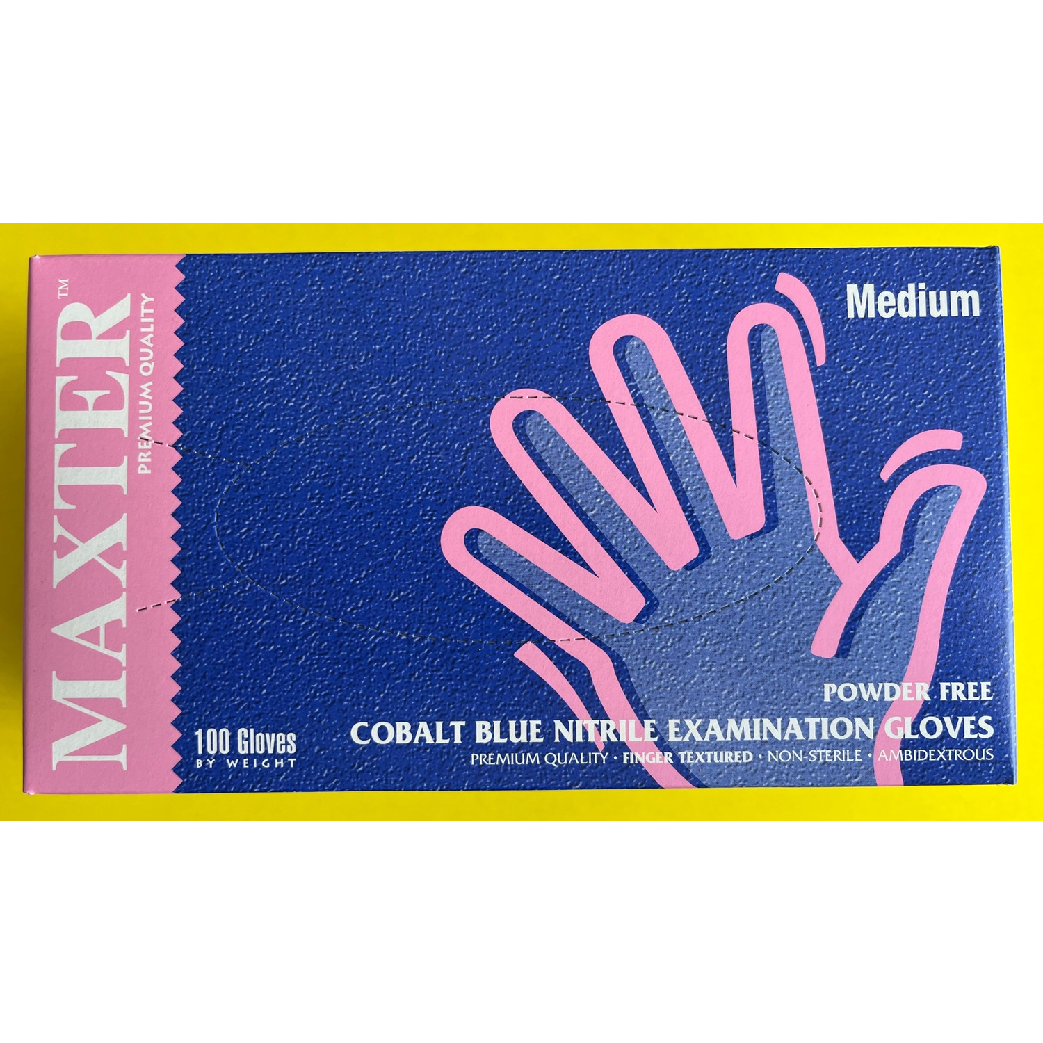 Rękawiczki NITRYL niebieskie 100szt `M` MAXTER MX93777, re 0073036
