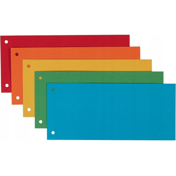 Przekładki kartonowe 1/3 A4 (100) mix kolor (separatory) 624450 ESSELTE, prk0930087