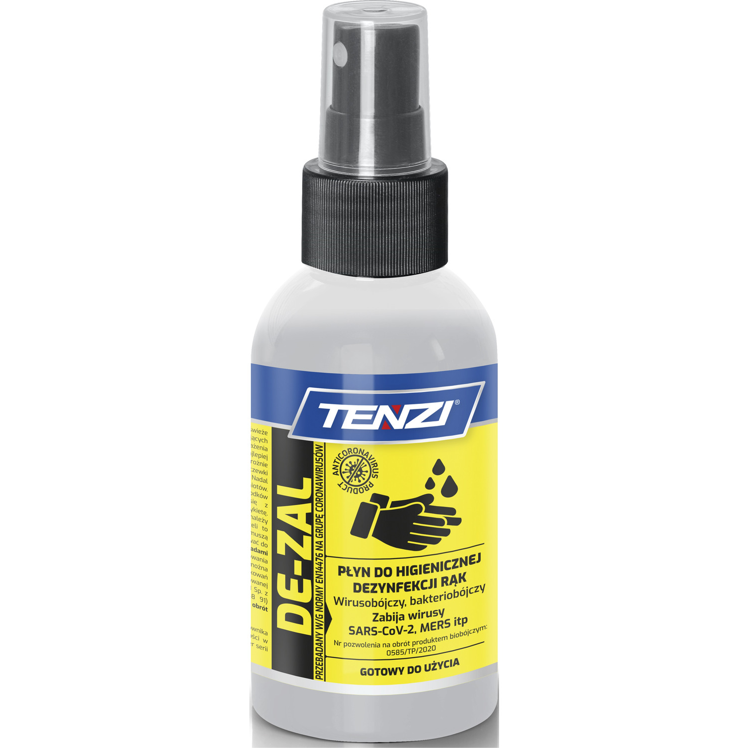 Płyn TENZI DE-ZAL do higienicznej dezynfekcji rąk 0,1l. (SP-22/0001), hp 3030180