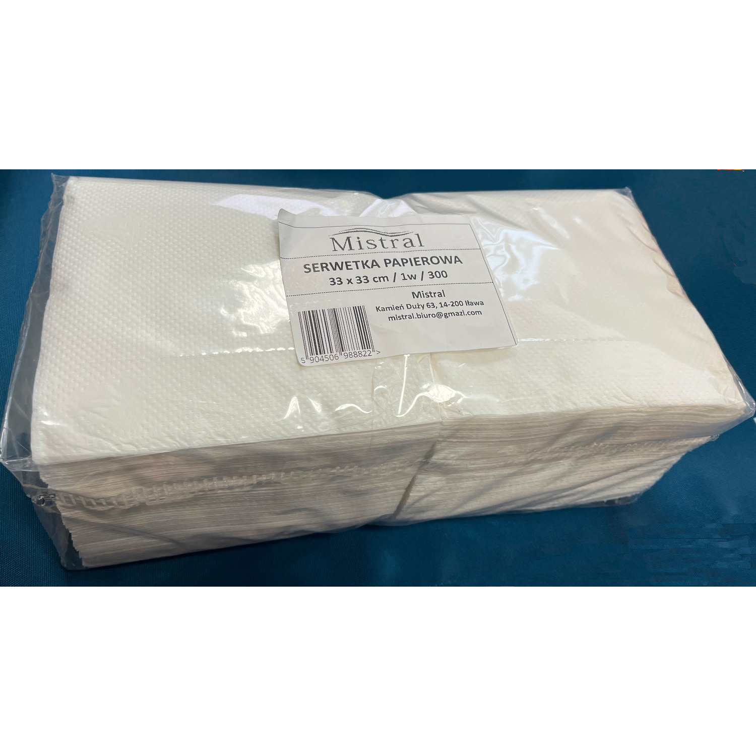 Serwetka papierowa 33x33cm (300 sztuk) 1 warstwa MISTRAL, sw 0040536