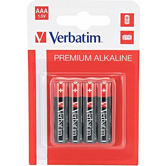 Bateria VERBATIM Premium Alkaline AAA/LR03 1,5V alkaliczna blister (4szt) (49920), ba 0357284