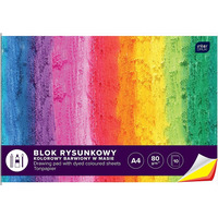 Blok rysunkowy A4 10 kartek kolorowy barwiony w masie INTERDRUK