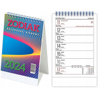 Kalendarz biurowy ZODIAK H6 stojcy pionowy 118x193mm 2024 TELEGRAPH