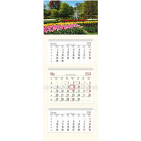 Kalendarz Trójdzielny z główką T09 MAZURY - krem 380 x 990 mm TELEGRAPH