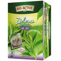 Herbata BIG-ACTIVE zielona (20 torebek) EARL GREY z bergamotką 20tx1.5g