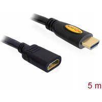 Kabel przeduacz HDMI/M -> HDMI/F 5m czarny DELOCK 83082