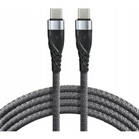 Kabel USB-C - USB-C EVERACTIVE 1m 3A 60W pleciony szary (CBB-1PDG)