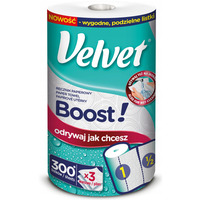 Rcznik papierowy VELVET BOOST! Super Strong 300 listkw 3 warstwy