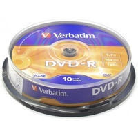 Płyta DVD-R VERBATIM CAKE(10) 4.7GB x16 Matt Silver 43523