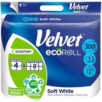 Papier toaletowy VELVET ECOROLL biały 3w. (4rol.)
