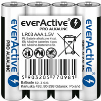 Bateria EVERACTIVE Pro Alkaline AAA/LR03 alkaliczna taca (4szt)