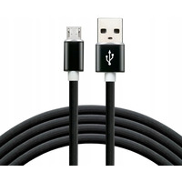 Kabel USB - microUSB EVERACTIVE 1, 5m 2, 4A silikonowy czarny (CBS-1.5MB)