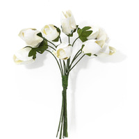 Kwiaty papierowe TULIPANY bukiet biały (10) 252000 Galeria Papieru