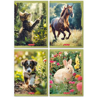 Zeszyt A4 32k 3linia ANIMALS 400197965 HERLITZ