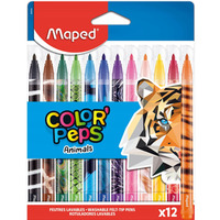 Flamastry Colorpeps animals 12 szt. 845403