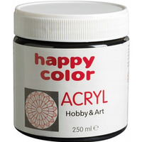 Farba akrylowa 250ml czarny HA 7370 0250-9 Happy Color