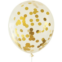 Balony z konfetti złote 30cm (5 szt) BKN-8575 ALIGA