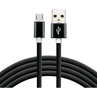 Kabel USB - microUSB EVERACTIVE 1m 2, 4A silikonowy czarny (CBS-1MB)