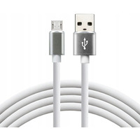 Kabel USB - microUSB EVERACTIVE 1, 5m 2, 4A silikonowy biały (CBS-1.5MW)