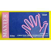 Rękawiczki NITRYL niebieskie 100szt `S` MAXTER MX93776
