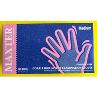Rękawiczki NITRYL niebieskie 100szt `M` MAXTER MX93777