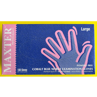 Rękawiczki NITRYL niebieskie 100szt `L` MAXTER MX93778