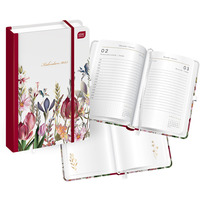 Kalendarz ksikowy A5 384 Mat+UV Flowers INTERDRUK