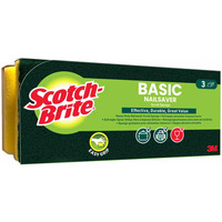 G�bka do zmywania SCOTCH-BRITE Basic profilowany (3szt.) ��to-zielony 3M-68060502018