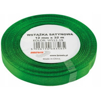 Wst��ka satynowa 12mm/32m ws12-19 zielona BREWIS