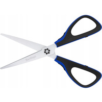 No�yczki 20cm Easycut 300 soft grip niebieskie 326323 BERLINGO