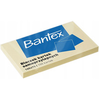 Bloczki samoprzylepne BANTEX 100x75 żółte 400086387