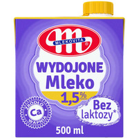 Mleko MLEKOVITA WYDOJONE UHT bez laktozy 1, 5% 0.5L