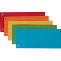 Przekładki kartonowe 1/3 A4 (100) mix kolor (separatory) 624450 ESSELTE