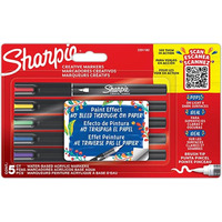 Markery artystyczne, akrylowe SHARPIE (5 kolorw) kocwka pdzelkowa 2201182