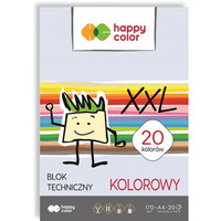 Blok techniczny kolor A4 20k 170g HA 3717 2030-09 HAPPY COLOR
