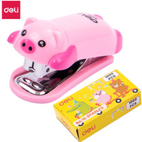 Zszywacz do 15 kartek zszywki 10 �winka r�owy E0452 PINK DELI