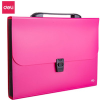 Teczka z r�czk� czarn� A4 7-przegr�dek RIO r�owa EB40202 PINK DELI