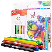 Kredki plastikowe trjktne COLOR EMOTION 12 kolorw EC20000 DELI