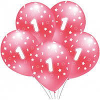 Balon r�owy metalik nadruk 1 5szt. B149 GO PARTY