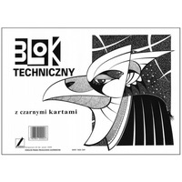 Blok techniczny A4 10k z czarnymi kartkami KRESKA