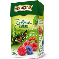 Herbata BIG-ACTIVE zielona li�ciasta 100g z owocem maliny