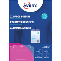 Holder na identyfikatory A6 105x148mm ze smycz (50 sztuk+52 wkady) 4834XL AVERY