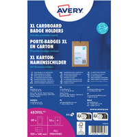 Holder na identyfikatory A6 tekturowe 105x148mm (50 sztuk+52 wkady) 4839XL AVERY