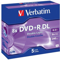 Płyta DVD+R VERBATIM DL JC Double Layer 8.5GB x8 Matt Silver 43541