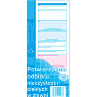 S-100-8 Potwierdzenie odbioru nieczystoci ciekych w zlewni MICHALCZYK I PROKOP
