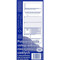 S-105-8 Potwierdzenie usugi odbioru nieczystoci ciekych oraz ich transportu do stacji zlewnej MICHALCZYK I PROKOP
