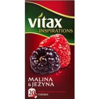 Herbata owocowo-zioowa VITAX INSPIRATIONS (20 torebek z zawieszk) 40g Malina & Jeyna