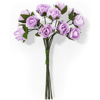 Kwiaty papierowe RÓŻE bukiet różowy 12szt. 252006 Galeria Papieru